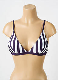 Haut de maillot de bain stretch haut soutien-gorge avec mousse de rembourrage amovible violet IODUS femme