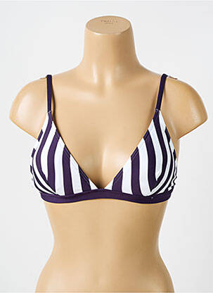 Haut de maillot de bain stretch haut soutien-gorge avec mousse de rembourrage amovible violet IODUS femme