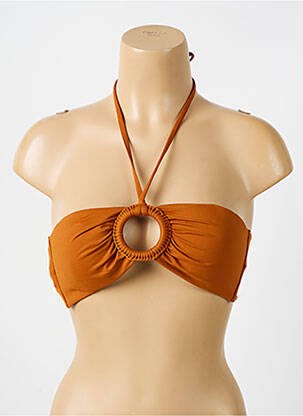 Haut de maillot de bain stretch haut bandeau orange IODUS femme