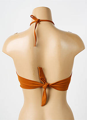 Haut de maillot de bain stretch haut bandeau orange IODUS femme
