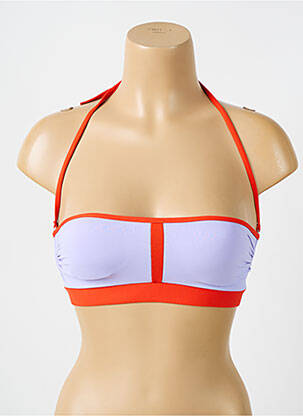Haut de maillot de bain stretch haut bandeau violet IODUS femme