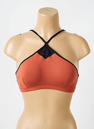 Haut de maillot de bain stretch brassieres orange IODUS femme