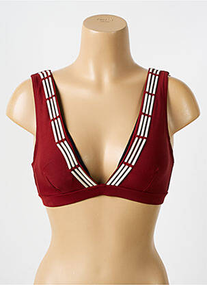Haut de maillot de bain rouge IODUS pour femme