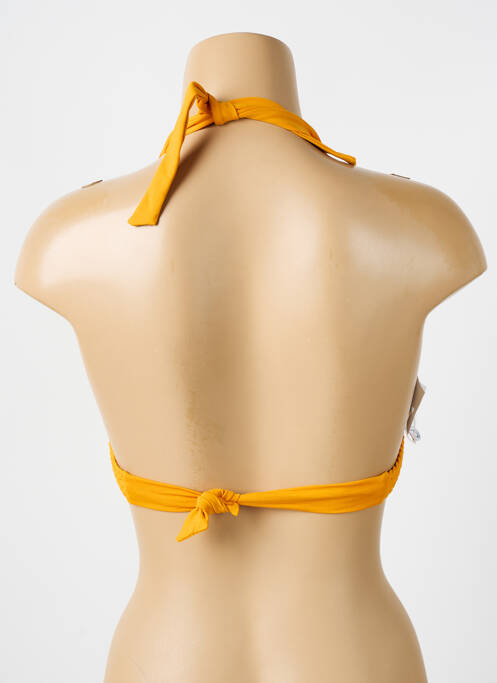 Haut de maillot de bain stretch haut soutien-gorge push-up jaune IODUS femme