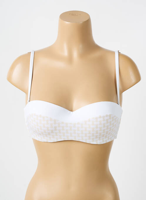 Haut de maillot de bain blanc IODUS pour femme