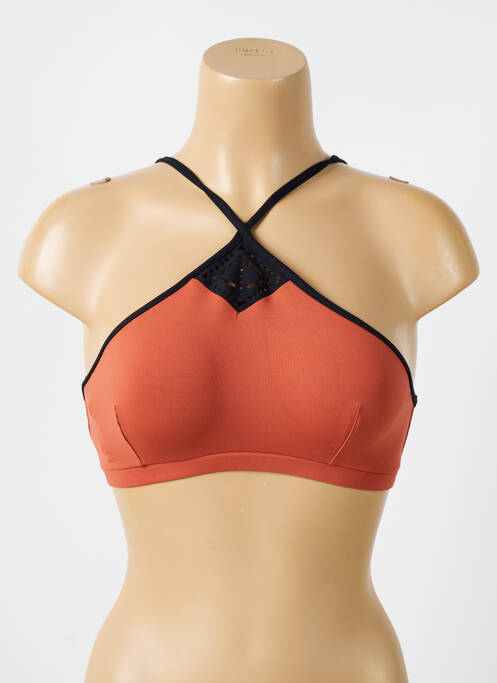 Haut de maillot de bain orange IODUS pour femme