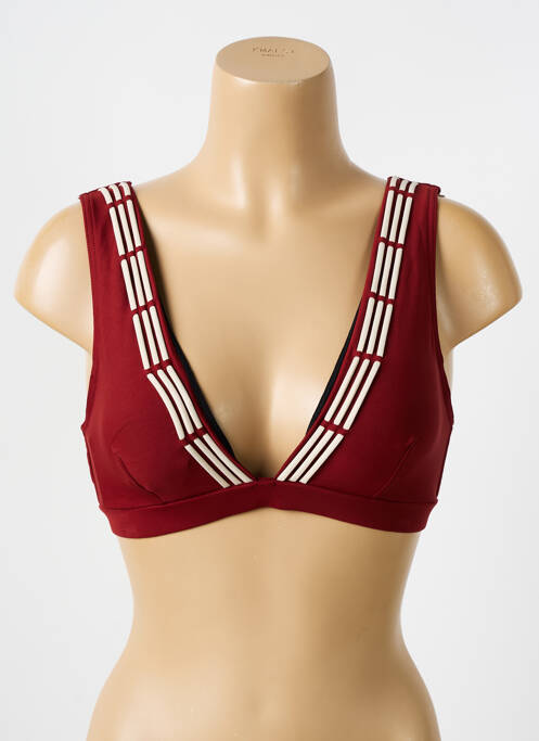 Haut de maillot de bain rouge IODUS pour femme