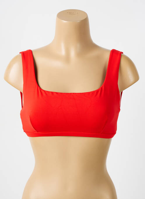 Haut de maillot de bain rouge IODUS pour femme