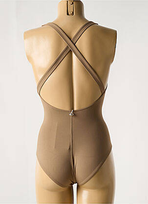 Maillot de bain 1 pièce brassieres brassieres marron IODUS femme