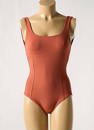 Maillot de bain 1 pièce stretch orange IODUS femme