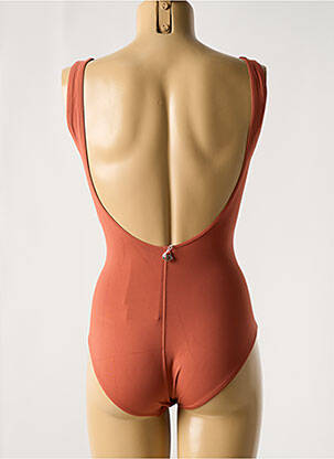 Maillot de bain 1 pièce stretch orange IODUS femme