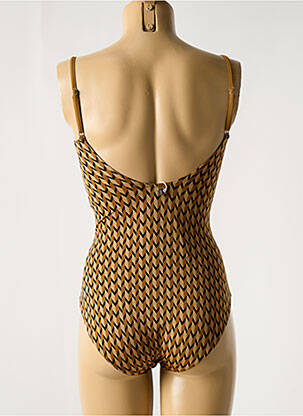 Maillot de bain 1 pièce imprimé fantaisie marron IODUS femme