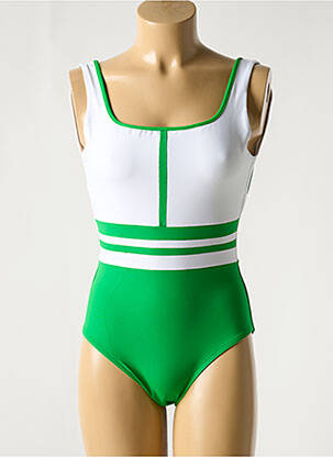 Maillot de bain 1 pièce bretelles élastiquées vert IODUS femme