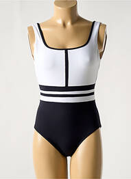 Maillot de bain 1 pièce bretelles élastiquées blanc IODUS femme