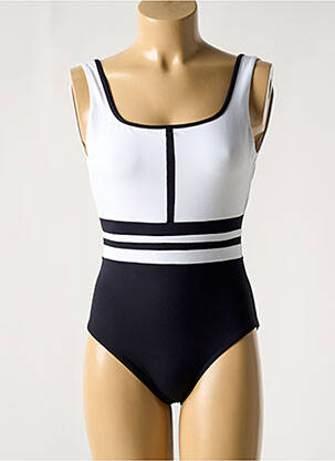 Maillot de bain 1 pièce bretelles élastiquées blanc IODUS femme
