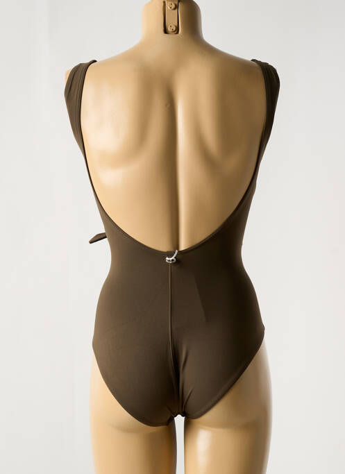 Maillot de bain 1 pièce marron IODUS pour femme