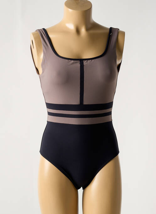 Maillot de bain 1 pièce marron IODUS pour femme