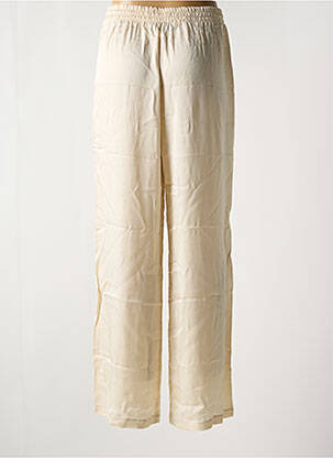 Pantalon droit tissage crêpe taille normale beige IODUS femme
