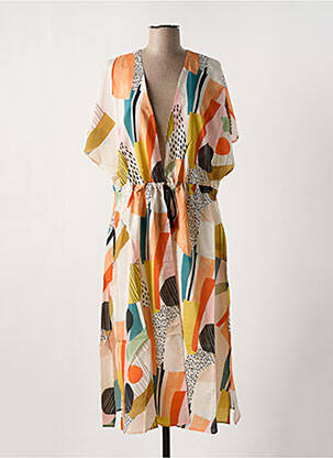 Veste kimono orange IODUS pour femme