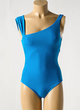 Maillot de bain 1 pièce stretch bleu IODUS femme