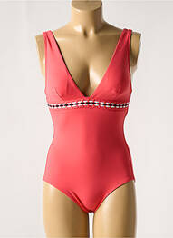 Maillot de bain 1 pièce stretch haut soutien-gorge avec mousse de rembourrage amovible rose IODUS femme