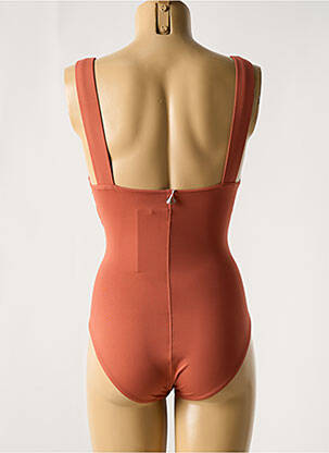 Maillot de bain 1 pièce stretch haut soutien-gorge avec mousse de rembourrage amovible orange IODUS femme