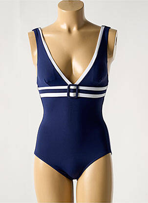 Maillot de bain 1 pièce stretch haut soutien-gorge avec mousse de rembourrage amovible bleu IODUS femme