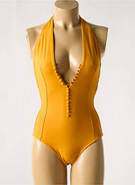 Maillot de bain 1 pièce haut triangles haut triangles orange IODUS femme