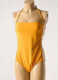 Maillot de bain 1 pièce bretelles élastiquées amovibles haut bandeau orange IODUS femme