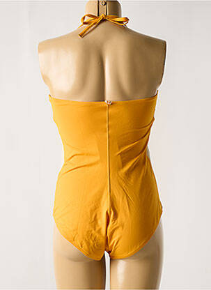 Maillot de bain 1 pièce bretelles élastiquées amovibles haut bandeau orange IODUS femme