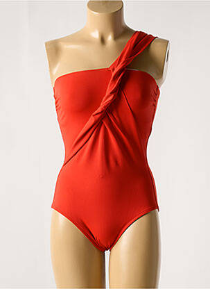 Maillot de bain 1 pièce bretelles élastiquées rouge IODUS femme
