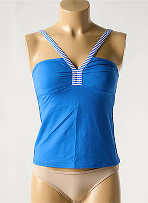 Tankini bretelles élastiquées bleu BIKINI BAR femme