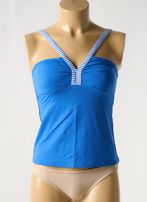 Tankini bretelles élastiquées bleu BIKINI BAR femme
