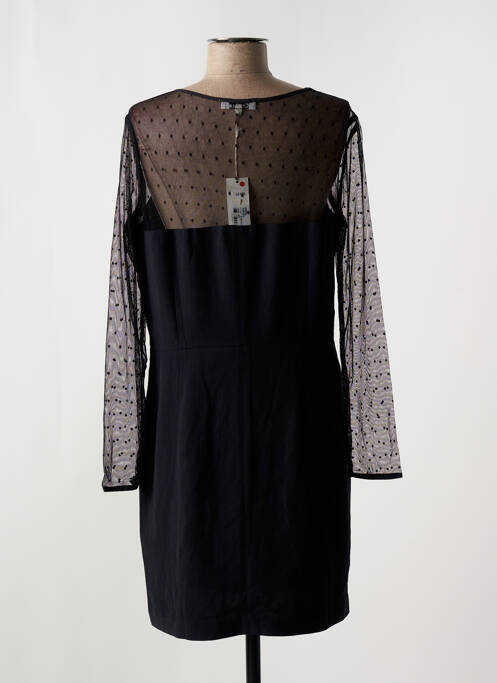 Robe courte manches longues manches longues noir CHARLISE femme