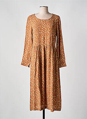 Robe longue manches longues manches longues orange WHITE STUFF femme