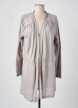 Gilet manches longues col v gris LE PETIT BAIGNEUR femme
