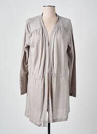 Gilet manches longues col v gris LE PETIT BAIGNEUR femme
