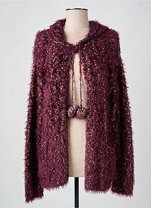 Gilet manches longues col rond violet LE PETIT BAIGNEUR femme