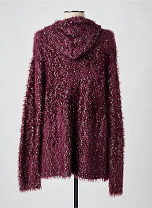 Gilet manches longues col rond violet LE PETIT BAIGNEUR femme