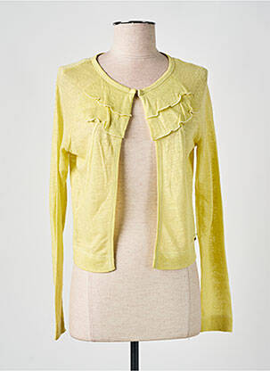 Gilet manches longues col rond jaune ALAN RED femme