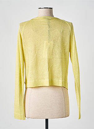 Gilet manches longues col rond jaune ALAN RED femme