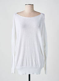Pull resserrée sur le bas manches longues blanc ALAN RED femme
