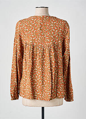 Blouse imprimé fantaisie manches longues orange WHITE STUFF femme