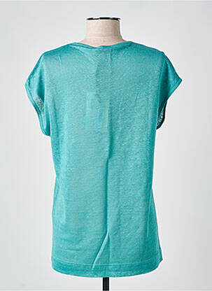 T-shirt sérigraphie floquée manches courtes bleu ALAN RED femme