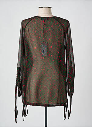 Blouse légère et transparente manches longues vert EVA KAYAN femme