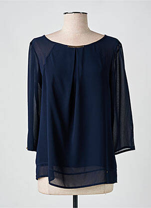 Blouse col rond manches longues bleu LE PHARE DE LA BALEINE femme