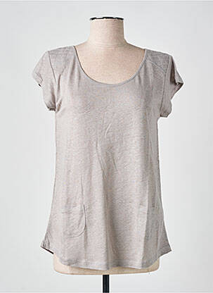 T-shirt coupe cintrée manches courtes gris LE PETIT BAIGNEUR femme