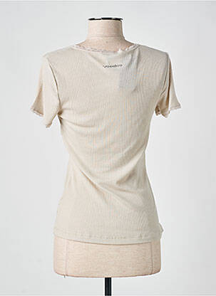 T-shirt stretch manches courtes beige VOODOO femme