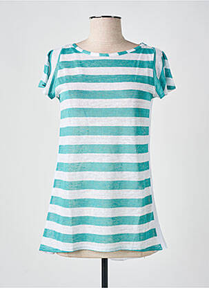 T-shirt coupe cintrée manches courtes bleu ALAN RED femme