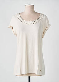 T-shirt stretch manches courtes beige VOODOO femme